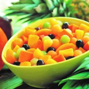 MACEDONIA DE FRUTAS CON JUGO
