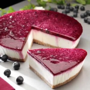 TARTA DE QUESO CON ARANDANOS